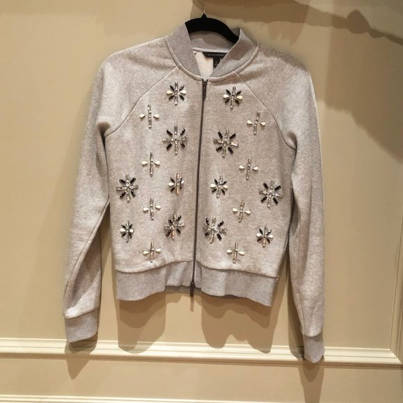 Banana Republic Grey Jewel Bomber - Picture 2 of 3